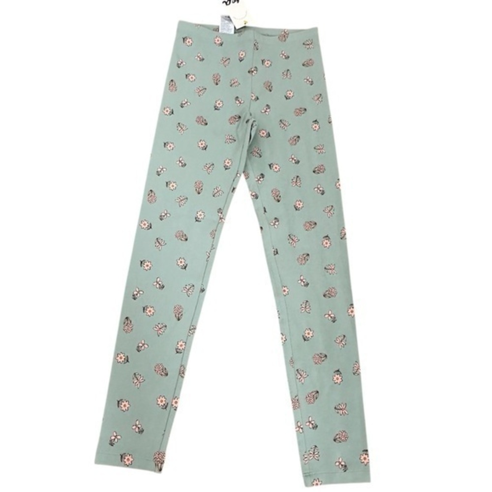Tea Collection Green Floral Leggings